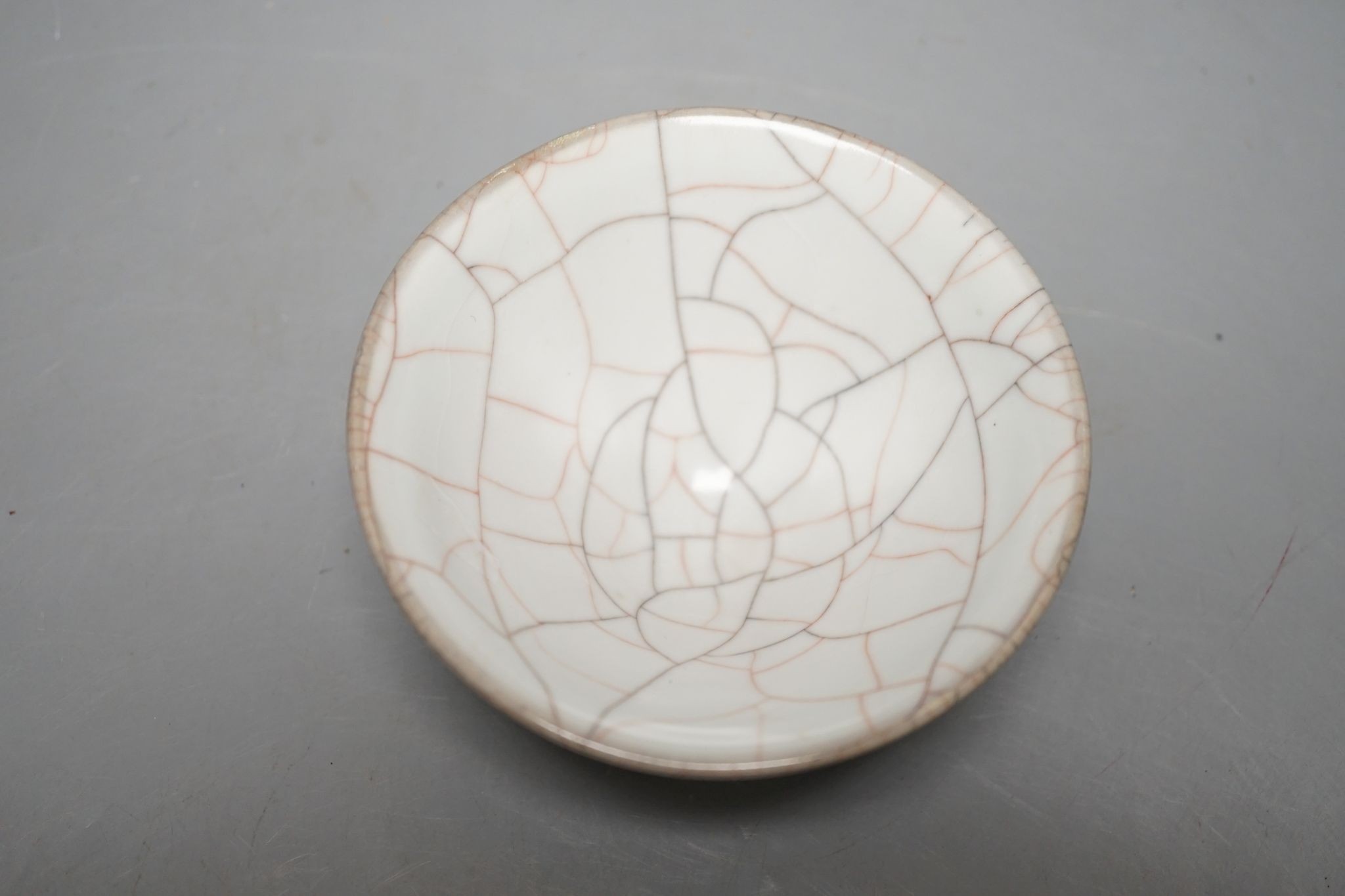 A Chinese crackle glaze bowl, 5cms high.